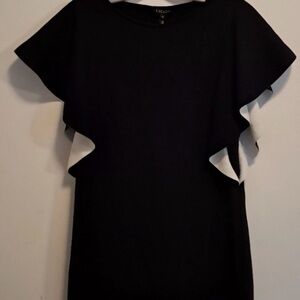 Escada Black Dress with White Accents